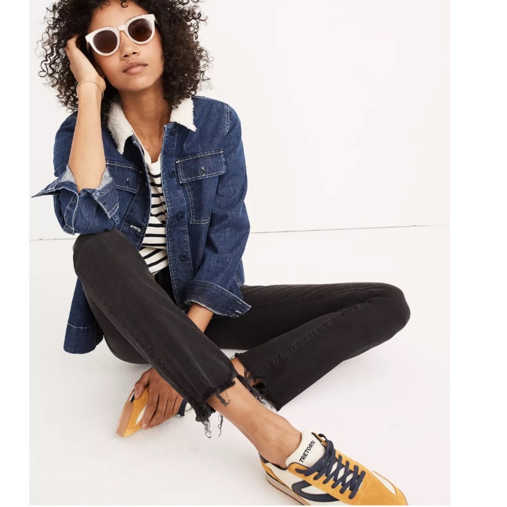 NWT Tall Cali Demi-Boot Jeans in Berkeley Black: Chewed-Hem Edition